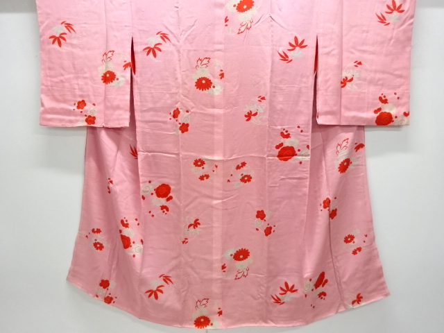 アンティーク　錦紗花丸文長襦袢